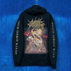 Cattle Decapitation Death Atlas Zip-Up Rock Hoodie Size Large